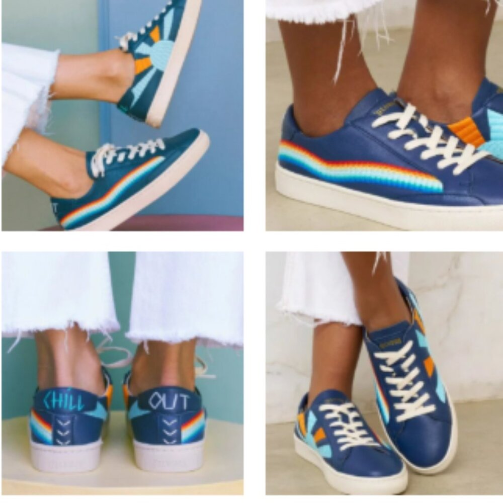 NEW SOLUDOS Leather Ibiza Platform Sneakers white for women 257 4T2